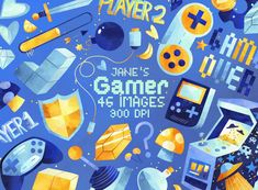 an image of a poster with video game related items and words that say it is time to play