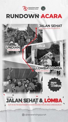 an advertisement for the rundown acara event in india, with images of people on it