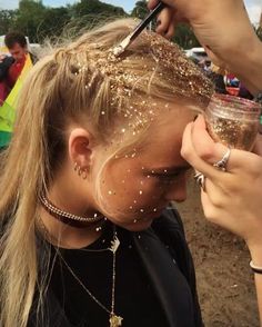 ? G e t G l i t t e r e d at @glastofest // @campkerala and stand out from the crowd! ?? Come and find us for your #festival makeover's ? Email Events@inyour-dreams.com to beat the queues! Using @dr.pawpaw to apply our glitter! ?? Braids Festival, Event Hair, Fest Outfits, Hair Done, Cool Braids, Festival Makeup, Festival Looks