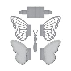 a cutout of a butterfly with wings