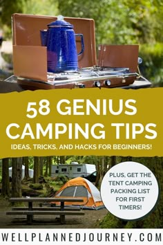 an image of camping tips for beginners