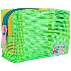 See your Stuff with our Mesh Bag Collection! The perfect small case for whatever you need to store- fit your essentials on the go! Use it as a makeup bag, art supply case, a place to store your stamp collection, toiletry bag, travel tech, and more! Tear resistant 100% vinyl coated mesh 5" height x 6" width x 2.5" depth, 3 oz Made in Los Angeles, California Small Knitting Projects, Travel Tech, Bag Art, Small Case, How To Make Box, Stamp Collection, Art Supply, Bag Collection, Toiletry Bag Travel