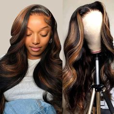 PRICES MAY VARY. 【Highlight Lace Front Wig Human Hair Material】:1B/30 Ombre Wigs Human Hair is Grade 10A Brazilian Virgin Human Hair, body wave lace front wigs human hair pre plucked, invisible, soft, and breathable, It can be dyed, curled, Can Be Made To Any Style You like. 【Ombre Lace Front Wig Human Hair Quality】:Highlight 1B/30 Colored Lace Front Wigs Human Hair For Women.180% Density Light Honey Blonde Glueless Wigs Human Hair Pre Plucked Natural Hairline with Baby Hair Around.Perfect match Ombre Lace Front Wig, Frontal Wig Hairstyles, Ombre Lace Front, Ombre Lace, Human Wigs, Ombre Wigs, Wig Human Hair, Colored Wigs, Body Wave Wig