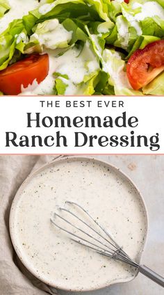 the best ever homemade ranch dressing recipe