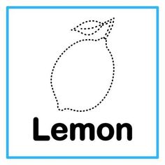 the word lemon is written in black and white with a blue border around it,