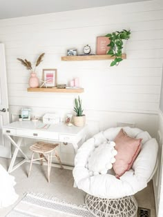 the coastal teen bedroom is featured in this postcard from her blog, home with heater