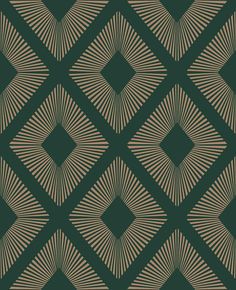 a green and gold geometric pattern