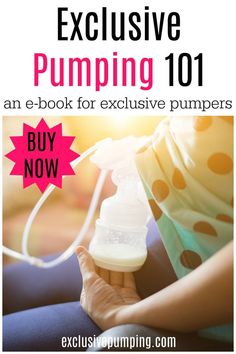 a woman holding a pump in her hand with text overlay that reads, exclusive pumping 101 an e - book for exhaustive pumps