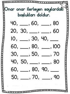 a printable worksheet with numbers and times for children to learn how to read