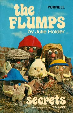 an old children's book cover with five little trolls in hats and one wearing a red hat