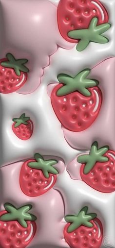 the strawberry pattern is made up of plastic