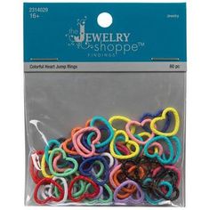 the jewelry shoppe rainbow heart jump rings, 6 / pkg by the jewelry shoppe