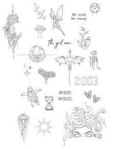 an image of tattoos drawn on paper