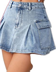 Denim Skirt Women, Denim Skirts, Flap Pocket, Denim Women, Denim Skirt, Womens Skirt, Collage, Free Shipping, Pins