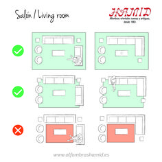 the floor plan for a living room with four different areas to sit and stand in