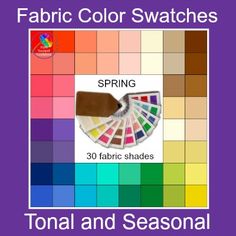 Fabric Color Swatches #colorswatch #coloranalysis #bodyshape #colorandstyle https://www.style-yourself-confident.com/ Tonal Color Palette, Body Tricks, Spring Neutrals, Pearl Outfit, Pepper Hair, Holiday Capsule Wardrobe, Clear Spring, The Undertones