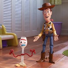 the toy story characters are talking to each other