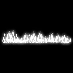 a black background with white flames on it