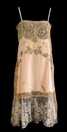 French silk/lace slip, 1920s Old Dress, French Silk, Vintage Textile, Linens And Lace, Silk Lace, Lace Slip