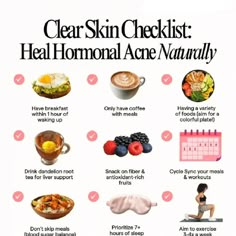 Follow for more💕💕  #diymask #skincare #selfcare Foods To Avoid For Clear Skin, Foods To Eat For Clear Skin, Skin Clearing Diet, Foods That Are Good For Your Skin, Healthy Breakfast For Work, Clear Skin Food, Breakfast For Work, Cycle Synching, Glow Up Vision Board