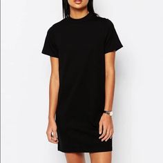 Nwt Asos 100% Cotton Shirt Dress In Black. Women’s Size 8. I17 Teen Tshirt Dress, Long Sleeve Black T Shirt Dress, Maxi Black Tshirt Dress, Tahirt Dresses, H&m Black Shirt Dress, Dressy Tshirt Dress, H&m T-shirt Dress, Asos Floral Dress, Black Satin Mini Dress