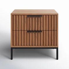 Burgess 2 - Drawer Nightstand | Joss & Main Nightstand Modern, Brown Home Decor, 2 Drawer Nightstand, Modern Nightstand, Double Dresser, Bedroom Night Stands, Drawer Nightstand, Upholstered Beds, Drawer Fronts