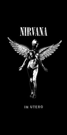 the cover art for nirvana's album in uteroo, which features an angel holding