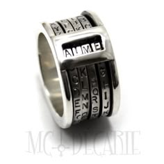 Cool Rings For Men Silver, Masc Rings, Lighter Ring, Weird Rings, Tech Ring, Cool Rings, Thick Rings, Cool Ring, Puzzle Ring