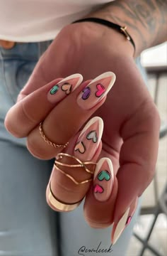 Short Almond Shaped Nails, روتين العناية بالبشرة, Funky Nails, Fancy Nails, Chic Nails, Pretty Acrylic Nails, Dope Nails, Valentine's Day Nails