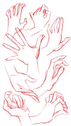 a drawing of hands holding something in the air