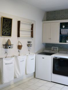 the laundry room is clean and ready for us to use