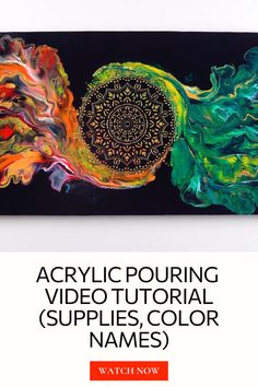 Let’s create sun painting in this fluid art tutorial! This time, I create 2 swirled flows in the full foliage gradient colors. And in the center of this pour painting, I'm going to use the mandala art colorful stencil to create beautiful textured embellishment. This is such an EASY yet effective way to create Mandala art, that works amazing in combination with acrylic pouring. Using textured art is a great and creative idea for you to bring variety to your abstract art creations. Mandala Art Colorful, Acrylic Painting Easy