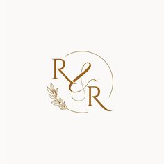 the r and r logo with an olive branch on it's left hand side