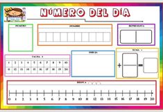 a number line worksheet with numbers on it