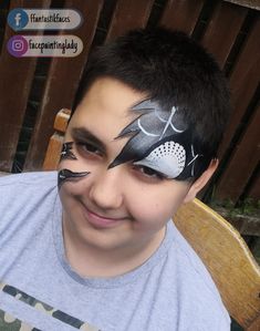 Spiderman Face Painting Design by Rachel Green  Products Used: https://www.jestpaint.com/products/superstar-face-paint-line-white-161-45gr , https://www.jestpaint.com/products/superstar-face-paint-graphite-shimmer-223-45gr, https://www.jestpaint.com/products/fusion-body-art-face-paint-prime-strong-black-32gr and https://www.jestpaint.com/products/fusion-body-art-face-paint-pro-paraffin-white-32gr Face Paintings, Art Face