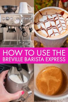 how to use the breville barista expresso coffee machine for espresso and cappuccino