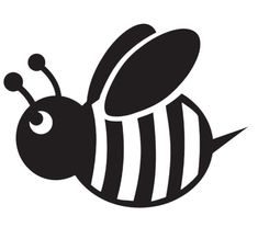 a black and white image of a bee