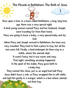 a poem with an image of the birth of jesus