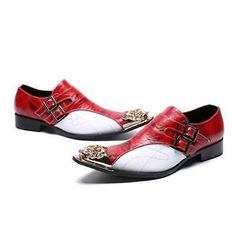 Men’s Fashion Metal Head Pointy Toe Punk Slip On Loafers Leather Shoes Plus Size | eBay Ugly Shoes, Man Shoes, Metal Head, Leather Loafer Shoes, Slip On Loafers, Cordial, Leather Shoes, Shoes Mens, Loafers