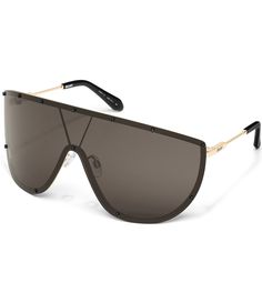 From Quay Australia&#x2C; these unisex sunglasses feature:Metal frameShield shapeGradient lensNot Rx ableNon-polarizedApprox. 70mm lens- 17mm bridge- 147mm templeImported. Quay Sunglasses, Quay Australia, Shield Sunglasses, Shield Design, Gold Sunglasses, Nose Bridge, Black Sunglasses, Unisex Sunglasses, Dillard's