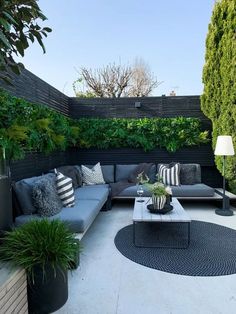 an outdoor living room is shown on instagram