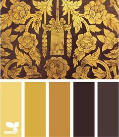 the color scheme is brown and gold