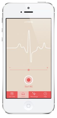 Fetal Heartbeat - iPhone App on Behance Interface App, Voice Message, Mobile Design Inspiration, Ui Ux App, Mobile Interface