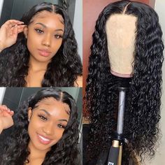 Hair Material:100% Virgin Brazilian Human Hair, 10A Grade, No Really Shedding, No Tangle, No Bad Smell.Hair Color: Natural Black ColorWig Density: 150%/180%/200% DensityHair Length: 10 inch - 34 inch are availableWig Cap Size/ Circumference: 22.5 inches(54-58 cm)Texture: Water Wave Hair, Natural Hairline, Soft, Comb Easily, Can Re-style and Color well.Lace Net: T Part Wig 13*6 Inch Swiss lace, HD Transparent Color, Pre-plucked with Baby Hair, Natural HairlinePack: 1 Piece T Part Wig Water Wave H Water Wave Wig, Water Wave Hair, Blonde Wigs, Wavy Wigs