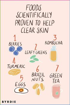 The healthy foods to add to your diet for clearer, more beautiful skin Foods For Clear Skin, Food For Glowing Skin, Tea Eggs, Clear Pores, Clearer Skin, Skin Secrets, Skin Glow, Healthy Diet Recipes, Nail Fungus