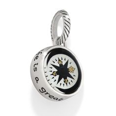 Brighton Voyager Adventure Charm, for travelers or travelers at heart. Simple Compass, Wedding Band Designs, Pandora Jewelry, Charm Bracelets, Pandora Charms, Things To Buy, Pocket Watch