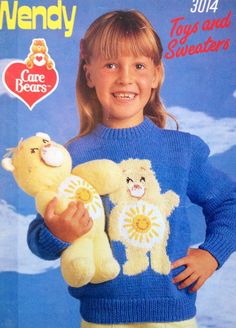 This is a PDF file containing a copy of the pattern for absolutely beautiful care bears toys and sweaters. A must have for any fan, a delight to knit too. The patterns are a basic sweater pattern, and a basic toy pattern, and you add the colours/embroidery/features as desired. You Basic Sweater Pattern, Light Worsted Weight Yarn, Jumper Knitting Pattern, Jumper Patterns, Teddy Toys, Knitting Patterns Toys, Vintage Knitting Patterns, Motif Vintage, Pdf Knitting Pattern