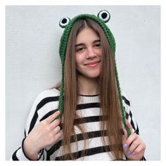 Bonnet/ headband with frog face print for all frogs and coziness lovers, will make you happy this spring. Made of wool acrylic blend yarn. Bonnet fits adult women`s head. Hand-washing or machine wash on a delicate wash cycle  is recommended for our items as well as flat drying to preserve its shape 🐸 Frog Headband, Frog Face, Headband Hat, Hat Knit, Face Print, Green Frog, Turbans, Hair Accessories Headbands, Frogs