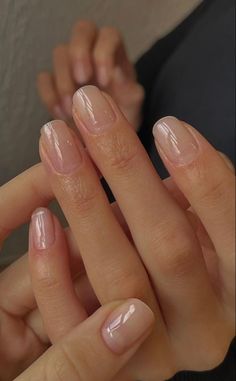 Manicured Nails Natural, Opaque Nails, Short Oval Nails, Nails Clear, Natural Nails Manicure, Manicured Nails, Sheer Nails, Nails Natural, Hair Skin Nails