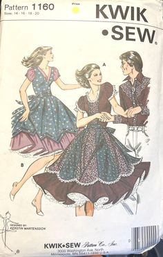 a couple of women in dresses on top of a piece of paper with the words kwwk sew